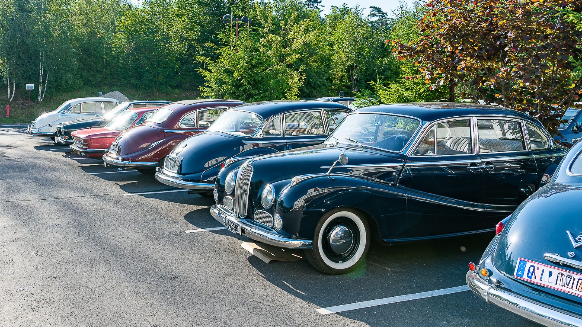 BMW V8 Treffen - ein toller Anblick auf unserem Parkplatz