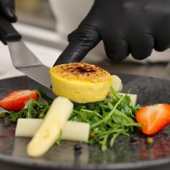 Gebrannte Ziegenkäsecreme