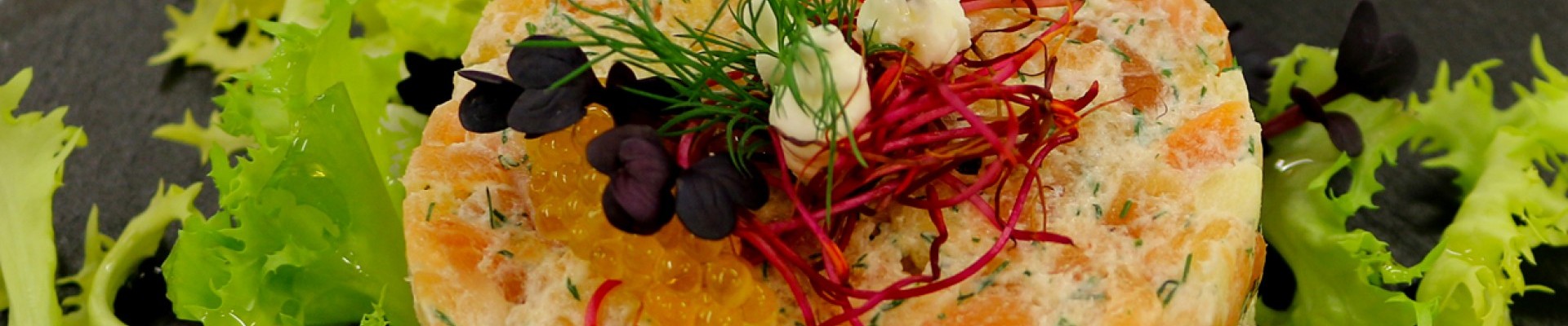 Tatar vom gebeiztem Saibling