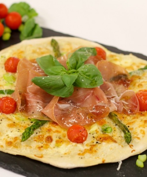 Spargelpizza