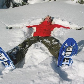 Schneeschuhwanderin 